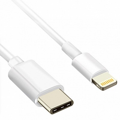 Зарядный универсальный дата-кабель TYPE C-Lightning (TPE) 18W 2А, 0.5м белый Nord YADA		