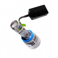 Светодиодная лампа головного света Н11 12-48V 40W 4000Lm 6000K мини линза Canbus TM NordYada