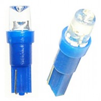 Светодиод 12V T5-01 (1LED) W1,2W Base:W2,0 х4,6d 0.13W 0.4lm конус синий TM NORD YADА