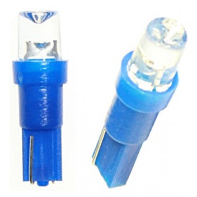 Светодиод 12V T5-01 (1LED) W1,2W Base:W2,0 х4,6d 0.13W 0.4lm конус синий TM NORD YADА