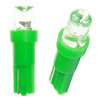 Светодиод 12V T5-01 (1LED) W1,2W Base:W2,0 х4,6d 0.13W 1.8lm конус зеленый TM NORD YADА