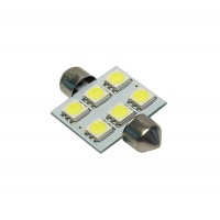 Светодиод 12V T11x39-S8.5(6SMD) C5W белый 0.36W 36lm TM NORD YADA