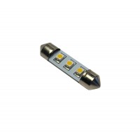 Светодиод 12V T11x36-S8.5 (3SMD size 3528) C5W теплый белый 0.24W 16lm TM NORD YADA