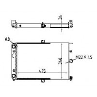 Радиатор охлаждения для а/м ВАЗ 2108 унив 2108-1301012 WONDERFUL TM
