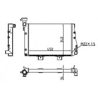 Радиатор охлаждения для а/м ВАЗ 2107 2107-1301012 WONDERFUL TM