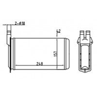 Радиатор отопителя для а/м ВАЗ 2108 алюм 2108-8101060 WONDERFUL TM