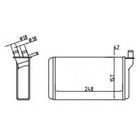 Радиатор отопителя для а/м ВАЗ 2110 алюм 2110-8101060 WONDERFUL TM