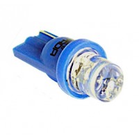 Светодиод 24V T10-01 (1LED) W5W Base:BW2,1х9,5D конус синий 0.24W 0.4lm