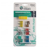 Предохранитель MINI набор 12шт. с пинцетом в блистере ( 7.5,10,15,20,25,30 Ампер)