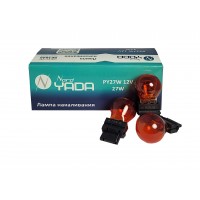 Лампа PY27W 12V (цоколь 3156) желтая (габарит, стоп- сигнал для америк. авто) Nord YADA