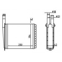 Радиатор отопителя для а/м ВАЗ 1117-19 алюм 1118-8101060 WONDERFUL TM