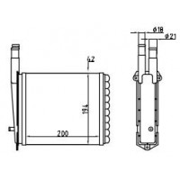 Радиатор отопителя для а/м ВАЗ 2110-12 алюм после 2003 г. 2110-8101060 WONDERFUL TM