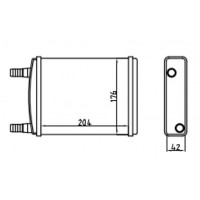 Радиатор отопителя для а/м Газель 3302,2217 (д=16мм) до 2003 г 3302-8101060 WONDERFUL TM