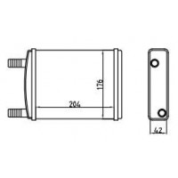 Радиатор отопителя для а/м Газель 3302,2217 (н/о д=18мм) с 2003 г 3302-8101060-10 WONDERFUL TM