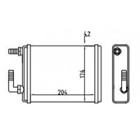 Радиатор отопителя для а/м Газель 3302,2217 салона 3221-8101060 WONDERFUL TM