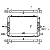 Радиатор охлаждения для а/м Газель 3302,2217 (-99) 2х слойн. 3302-1301010 WONDERFUL ТМ