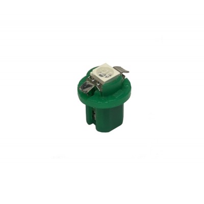 Светодиод 12V T5B8,5d-02 (1SMD) W1.2W Base: B8.5d 0.1W 3.7lm GREEN TM NORD YADA