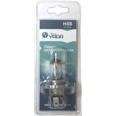 Лампа H4B 12V 60/55W Nord YADA CLEAR мал.цоколь(NEWблистер:1 шт)
