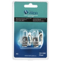 Лампа H3 12V 55W Nord YADA CLEAR (NEW блистер: к-т 2шт)