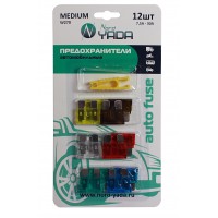 Предохранитель MEDIUM (стандарт) набор 12шт. с пинцетом (7.5,10,15,20,25,30А по 2шт.)