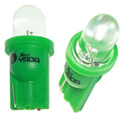 Cветодиод 12V T10-01 (1LED) W5W Base:BW2,1 х9,5D стандартный зеленый TM NORD YADA