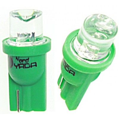 Светодиод 12V T10-01(1LED)W5W Base:BW2,1 х9,5D конус зеленый 0.13W 1.8lm TM NORD YADA