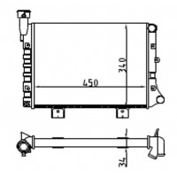Радиатор охлаждения для а/м ВАЗ 21073 инж. 21073-1301012 WONDERFUL TM