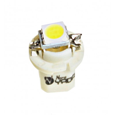 Светодиод 12V T5B8,5d-02 (1SMD) W1.2W Base:B8.5d 0.1W 5l белый TM NORD YADA