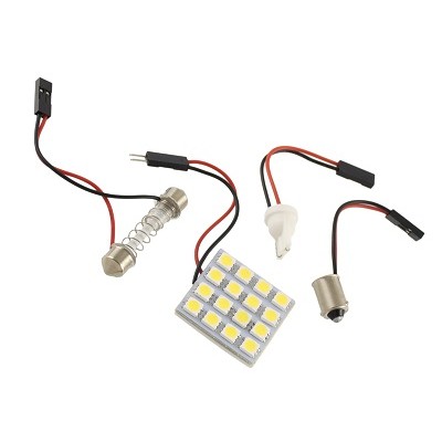 Светодиодная площадка 24V 16SMD(30x30mm) тепл белый (кмп 3 цоколя:BA9s,T-10,T-11 унив)