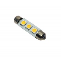 Светодиод 24V T11x36-S8.5 (3SMD size 5050) C5W белый 0.48W 12lm TM Nord YADA