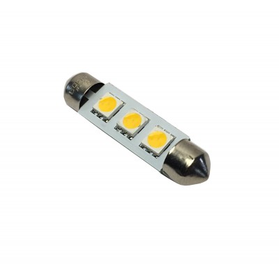 Светодиод 24V T11x36-S8.5 (3SMD size 5050) C5W белый 0.48W 12lm TM Nord YADA
