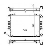 Радиатор охлаждения для а/м Газель Бизнес 33027 2х слойн. 33027-1301010-10 WONDERFUL ТМ