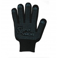 Перчатки 10класс вязки/6нитей х/б с ПВХ черные в упаковке TM Nord YADA