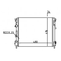 Радиатор охлаждения для а/м Renault Logan (04-) Clio II (98-) MT AC+ 7700428082 WONDERFUL TM