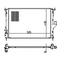 Радиатор охлаждения для а/м ВАЗ Largus (12-); Logan (08-) Sandero I MT AC+ паяный 8200735039 WONDERF