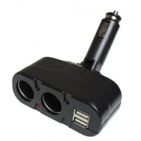 Развет.прикур.2гнезда 2USB с индик. фикс.угла наклона Nord YADA в блистере