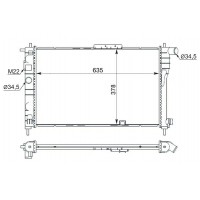 Радиатор охлаждения для а/м Daewoo Nexia (94-) МТ/AT AC- сборный 96144847 WONDERFUL ТМ