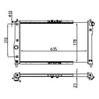 Радиатор охлаждения для а/м Chevrolet /Daewoo Lanos (97-) МТ А/С+ TF6960-1301012 WONDERFUL TM