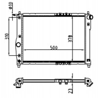 Радиатор охлаждения для а/м Chevrolet LANOS (97-) / ZAZ (07-) CHANCE (09-) МТ AC- 96351263 WONDERFUL