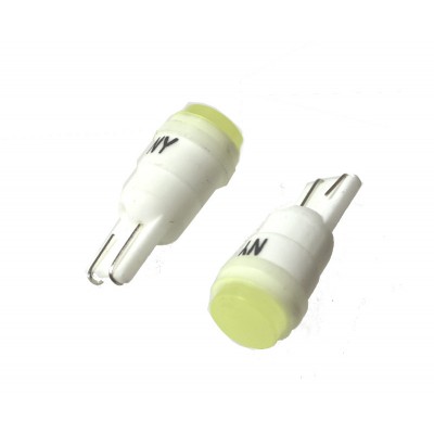 Cветодиод 12V T10 (1LED) COB(керамика) W5W (W2.1x9.5d) белый 1W 80lm TM NORD YADA