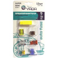 Предохранитель MINI  (низкий профиль) евро станд.12шт. блист (7.5А,10А,15А,20А,25А-по2шт,5А,30А)