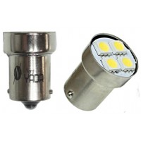 Светодиод 24V G18.5 4 SMD (size 5050)R10W BA15s красный 1.1W 3.1lm TM NORD YADA