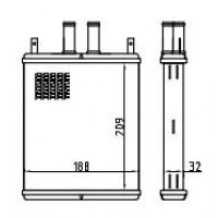 Радиатор отопителя для а/м ВАЗ 2170 паяный AC+ Panasonic 2170-8101060 WONDERFUL TM