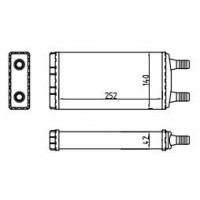 Радиатор отопителя для а/м Газель Бизнес дв. Cummins, УМЗ 2705-8101060 WONDERFUL TM