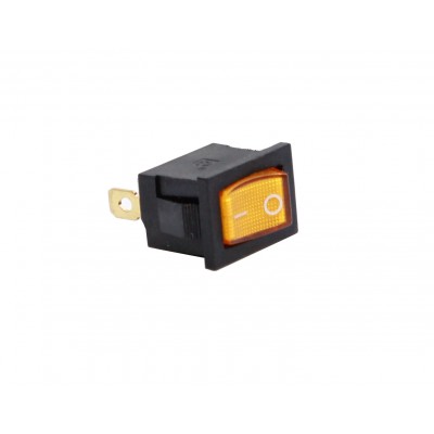 Клавиша 12V 15А Mini желтая с подсветкой  (3конт.) ON-OFF TM Nord YADA