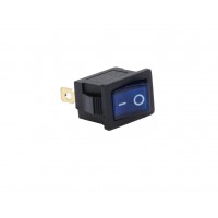 Клавиша 12V 15А Mini синяя с подсветкой  (3конт.) ON-OFF TM Nord YADA