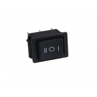 Клавиша 250V 16А с нейтралью черная  (6конт.) ON-OFF-ON TM Nord YADA