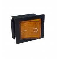 Клавиша 250V  16А желтая с подсветкой (6конт.) ON-OFF TM Nord YADA