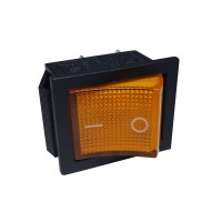 Клавиша 250V 16А желтая с подсветкой (4конт.) ON-OFF TM Nord YADA