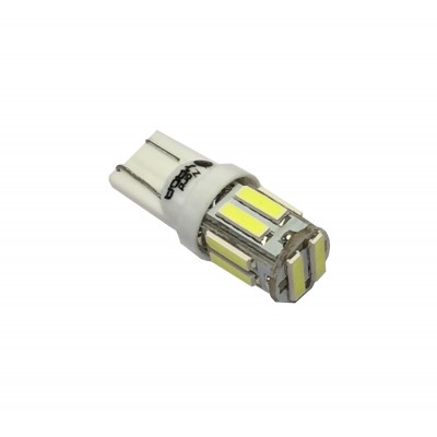 Cветодиод 12V T10 10SMD (size 7020) W5W белый TM NORD YADA